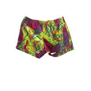 Future Star Girls Multicolored Abstract Print Stretch Shorts Youth Size Small